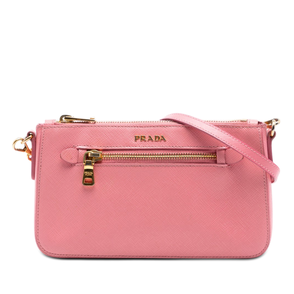 Pre-Loved Prada Saffiano Lux Front Pocket Crossbody